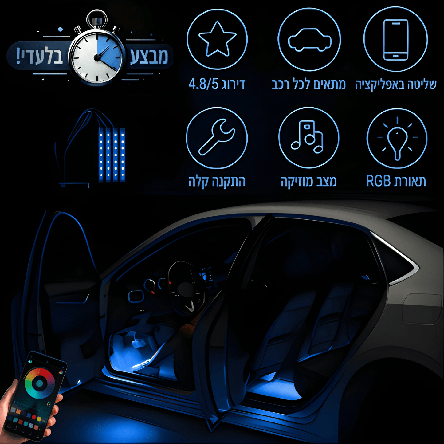 LuxeRoadX™ תאורת פנימית לרכב